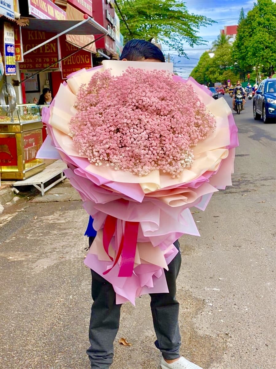 Bó hoa baby hồng ở Hồ Chí Minh - HB23