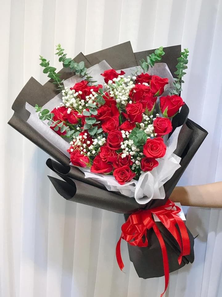 HB08 - Bó hoa hồng đỏ