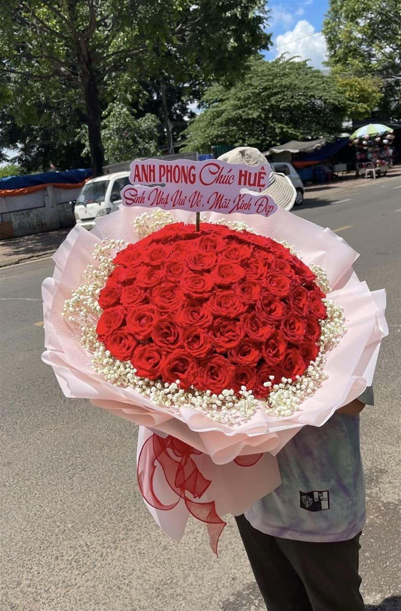 Bó hoa hồng Ohara đỏ - HB60