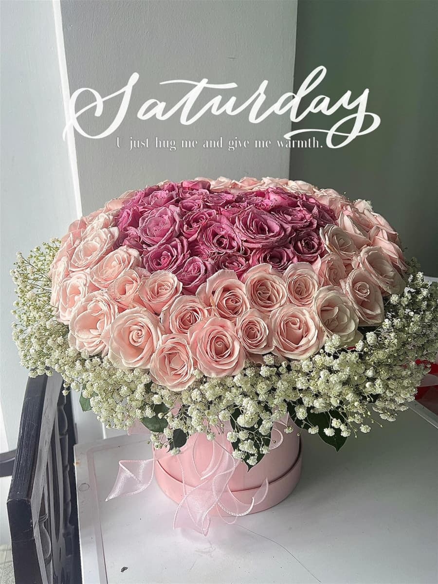 Giỏ hoa hồng hình trái tim ở Hồ Chí Minh - HS58